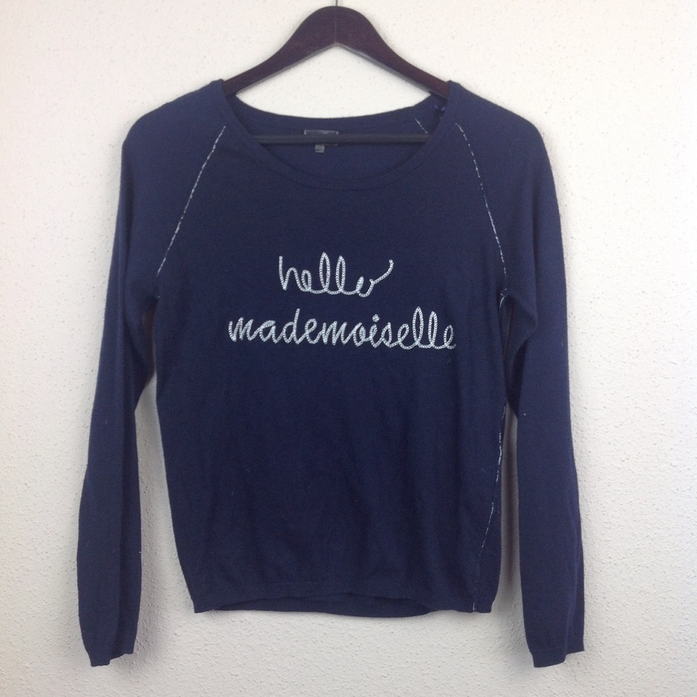 GOA Paris French Navy Hello Mademoiselle Sweater